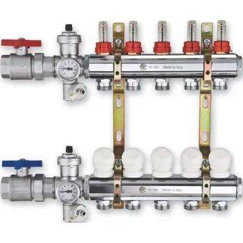 rozdělovač topení TOPHEAT RPT04-11 rozdělovač bez mísení, 11 okruhů s průtokoměry RPT04-11