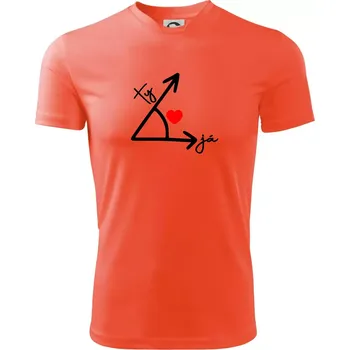 Matematika láska - Pánské triko Fantasy sportovní (dresovina) - 3XL ( Neonově oranžová )