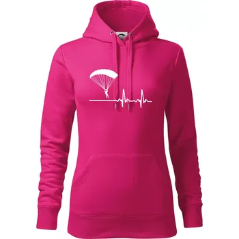 Dámská mikina Paragliding EKG - Mikina dámská Cape s kapucí - XL ( Purpurová )