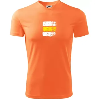 Pánské tričko Turistická značka - žlutá - Pánské triko Fantasy sportovní (dresovina) - M ( Neon mandarine )