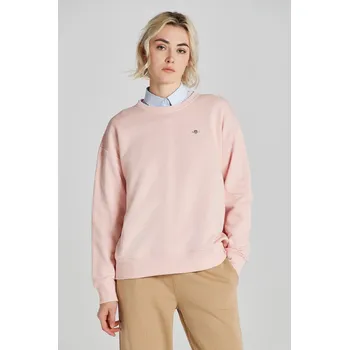 Dámská mikina MIKINA GANT REL SHIELD C-NECK SWEAT FADED PINK