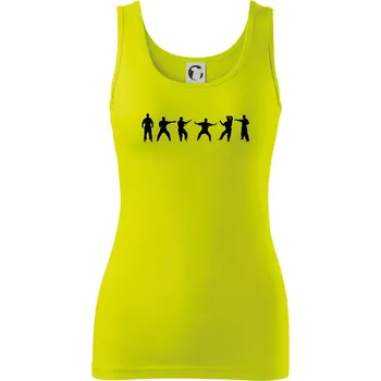 Dámské tričko Karate postavy - Dámské tílko - L ( Limetková )