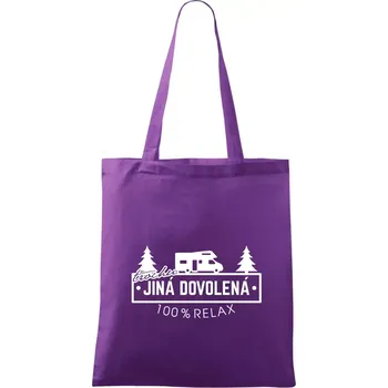 Trochu jiná dovolená obytňák - Taška bavlněná - 42 x 38 cm ( Fialová )