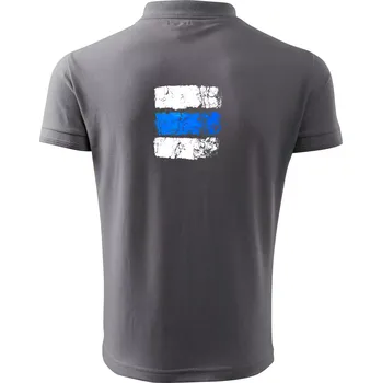 Pánská košile Turistická značka - modrá - Polokošile pánská Pique Polo 203 - 4XL ( Ocelově šedá )
