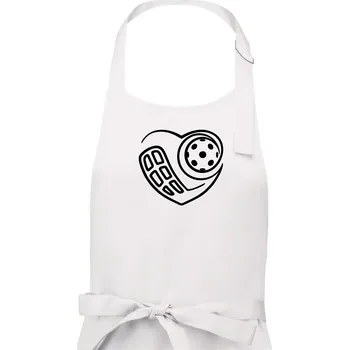 Kuchyňská zástěra Florbal love - Pánská zástěra na vaření - Univerzální velikost ( Bílá )