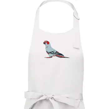 Kuchyňská zástěra Papoušek vintage - Pánská zástěra na vaření - Univerzální velikost ( Bílá )