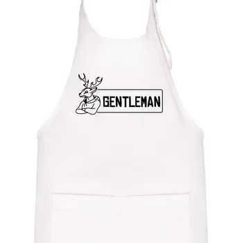 Kuchyňská zástěra Jelen gentleman - Dětská zástěra na vaření - Univerzální velikost ( Bílá )