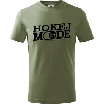 Hokej mode - Tričko dětské bavlněné - 146 cm/10 let ( Khaki )
