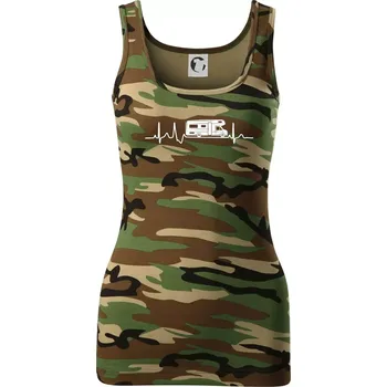 Dámské tričko EKG obytňák - Dámské Maskáčové tílko - XS ( Hnědý maskáč )