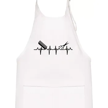 Kuchyňská zástěra EKG kadeřnictví - Dětská zástěra na vaření - Univerzální velikost ( Bílá )
