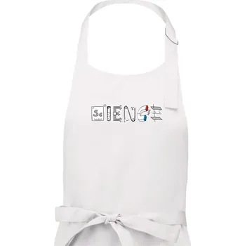 Kuchyňská zástěra Science věda nápis - Dámská zástěra na vaření - Univerzální velikost ( Bílá )