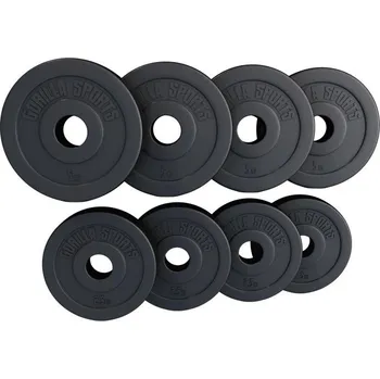 Gorilla Sports Sada zátěžových desek 4 x 5 kg + 4 x 2,5 kg