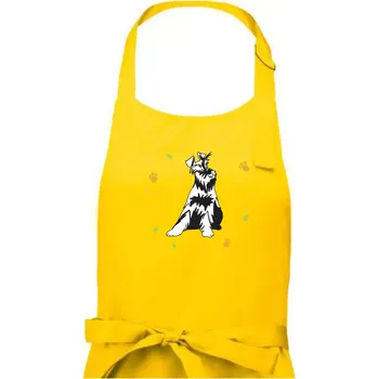 Kuchyňská zástěra Knírač sedící - Pánská zástěra na vaření - Univerzální velikost ( Žlutá )