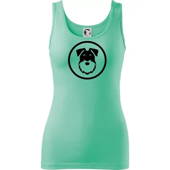 Dámské tričko Knírač v kolečku velký - Dámské tílko - L ( Mátová )