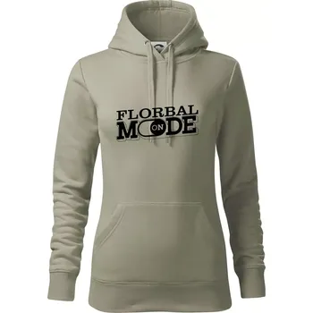 Dámská mikina Florbal mode - Mikina dámská Cape s kapucí - S ( Light khaki )