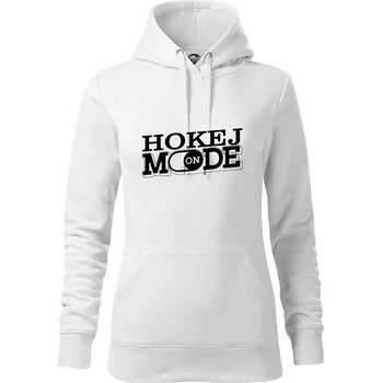 Dámská mikina Hokej mode - Mikina dámská Cape s kapucí - S ( Bílá )