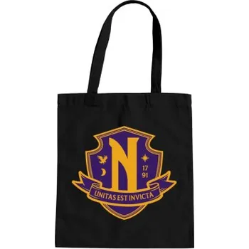 Žertovný předmět Unitas Est Invicta - Nevermore Academy - taška s potiskem- Tričkový.cz