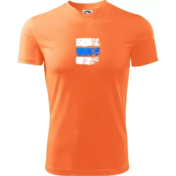 Pánské tričko Turistická značka - modrá - Pánské triko Fantasy sportovní (dresovina) - 2XL ( Neon mandarine )
