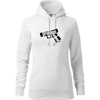 Dámská mikina Problém - zbraň - Mikina dámská Cape s kapucí - S ( Bílá )