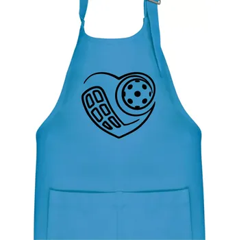 Kuchyňská zástěra Florbal love - Dětská zástěra na vaření - Univerzální velikost ( Světlý tyrkys )