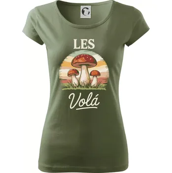 Dámské tričko Les volá - Dámské triko Pure - XS ( Khaki )