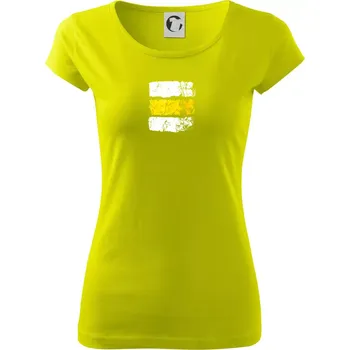 Turistická značka - žlutá - Dámské triko Pure - 3XL ( Limetková )