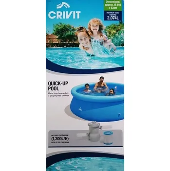 Bazén CRIVIT Quick up pool Easy 2,40 x 0,63 m