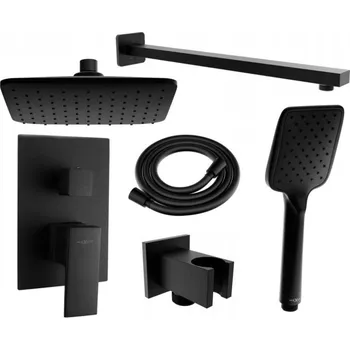 Vodovodní baterie Mexen Uno DR62 podomítková sprchová sada, černá - 71435DR62-70 Podomítkové sprchové systémy