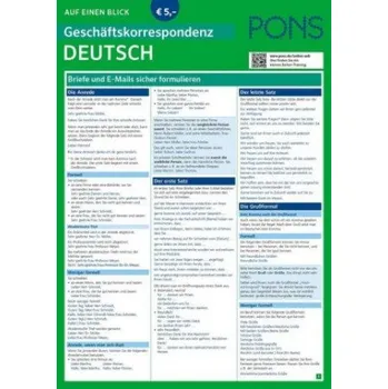 Německý jazyk PONS Geschäftskorrespondenz auf einen Blick Deutsch (Corinna Löckle-Götz)(Brožovaná)
