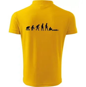 Pánská košile Evoluce mašinky - Polokošile pánská Pique Polo 203 - 3XL ( Žlutá )