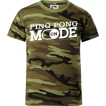 Chlapecké oblečení Ping pong mode - Dětské maskáčové triko - 104-110cm / 3-4 roky ( Zelený maskáč )