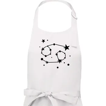 Kuchyňská zástěra Souhvězdí - Cancer - Rak - Dámská zástěra na vaření - Univerzální velikost ( Bílá )