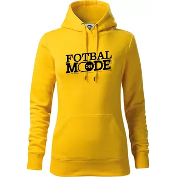 Dámská mikina Fotbal mode - Mikina dámská Cape s kapucí - XL ( Žlutá )