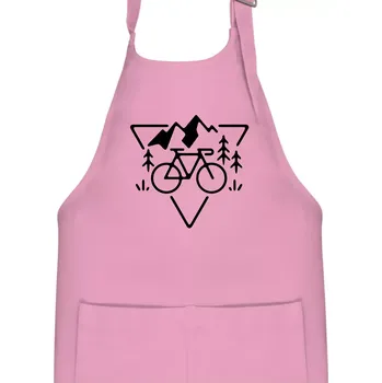 Kuchyňská zástěra Cyklo trojúhelník - Dětská zástěra na vaření - Univerzální velikost ( Růžová )