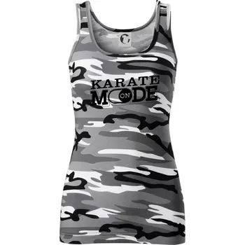 Dámské tričko Karate mode - Dámské Maskáčové tílko - M ( Šedý maskáč )