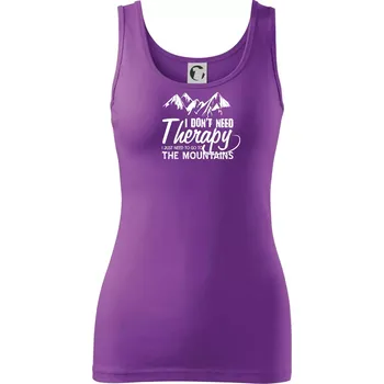 Dámské tričko I dont need therapy - Mountains - Nepotřebuji terapii - Hory - Dámské tílko - 2XL ( Fialová )