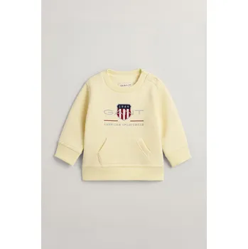 Dívčí mikina MIKINA GANT ARCHIVE SHIELD C-NECK VANILLA YELLOW