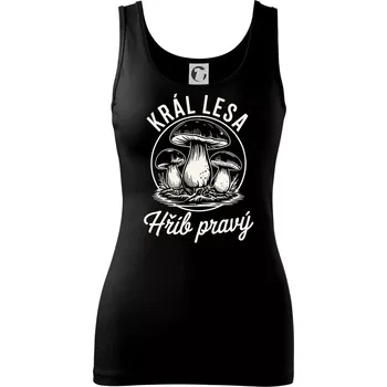 Dámské tričko Král lesa hřib pravý - Dámské tílko - XS ( Černá )