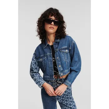 Dámská casual bunda BUNDA KARL LAGERFELD JEANS KLJ MONOGRAM BOXY DENIM JACKET MID BLUE