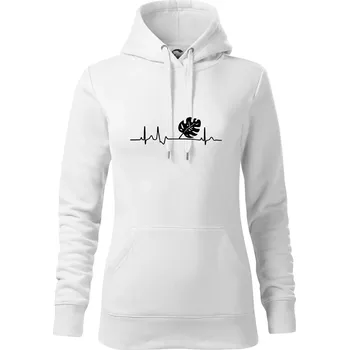 Dámská mikina EKG Monstera - Mikina dámská Cape s kapucí - M ( Bílá )