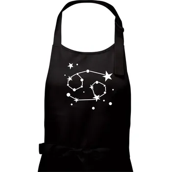 Kuchyňská zástěra Souhvězdí - Cancer - Rak - Dámská zástěra na vaření - Univerzální velikost ( Černá )