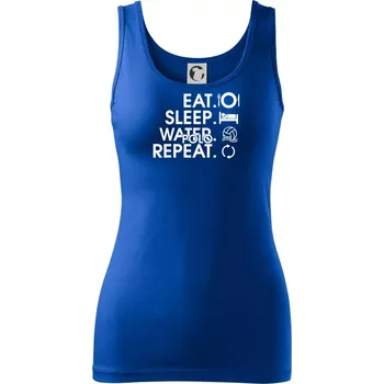 Dámské tričko Eat sleep water polo repeat - Dámské tílko - XS ( Královská modrá )