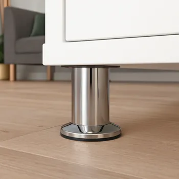 Nábytkové kování Interex Nábytková noha SANTIAGO / Chrom lesklý 80 mm