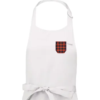 Kuchyňská zástěra Flanelové triko červené - Pánská zástěra na vaření - Univerzální velikost ( Bílá )