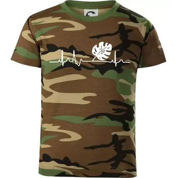 Chlapecké tričko EKG Monstera - Dětské maskáčové triko - 104-110cm / 3-4 roky ( Hnědý maskáč )