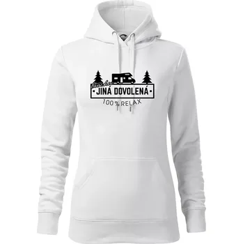 Dámská mikina Trochu jiná dovolená obytňák - Mikina dámská Cape s kapucí - XS ( Bílá )