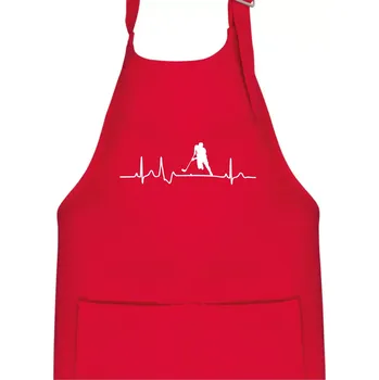 Kuchyňská zástěra EKG floorball - Dětská zástěra na vaření - Univerzální velikost ( Červená )