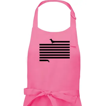 Kuchyňská zástěra Jezevčík dlouhý - Pánská zástěra na vaření - Univerzální velikost ( Růžová )