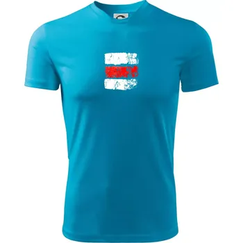 Pánské tričko Turistická značka - červená - Pánské triko Fantasy sportovní (dresovina) - 3XL ( Světlý tyrkys )