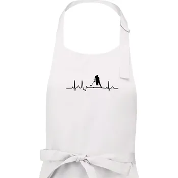 Kuchyňská zástěra EKG floorball - Dámská zástěra na vaření - Univerzální velikost ( Bílá )